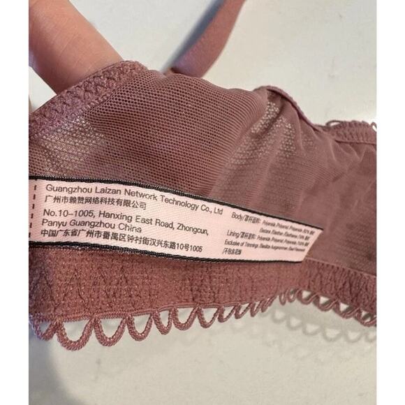 Dobreva Women’s Size 40C Unlined Pink Lace Sheer Bra Underwire Romantic - Picture 5 of 7